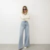 Jeans wide leg sabbiato – 8620