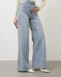 Jeans wide leg sabbiato – 8620