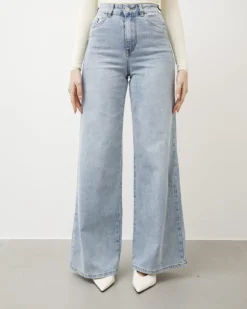 Jeans wide leg sabbiato – 8620