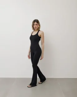 Jumpsuit in lycra a zampa – 6677