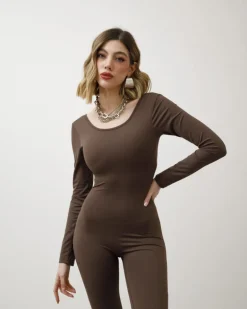 Jumpsuit in lycra con apertura – 3355
