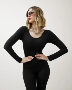 Jumpsuit in lycra con apertura – 3355