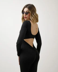 Jumpsuit in lycra con apertura – 3355