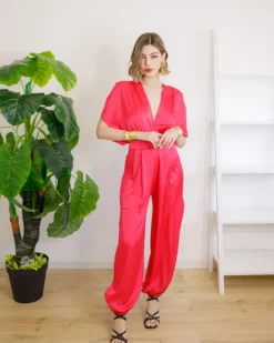Jumpsuit in raso con aperture – 0046