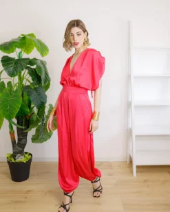 Jumpsuit in raso con aperture – 0046