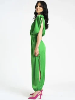 Jumpsuit in raso con aperture – 0046