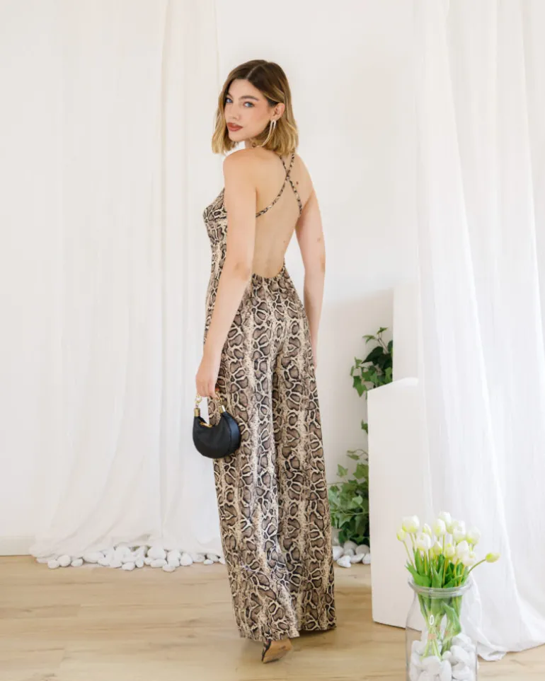 Jumpsuit stampa pitone – 9514