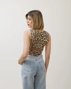 Maglia animalier scollo halter – 23238