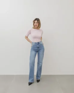 Maglia con scollo e manica midi – 8159