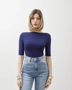 Maglia con scollo e manica midi – 8159