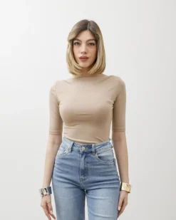 Maglia con scollo e manica midi – 8159