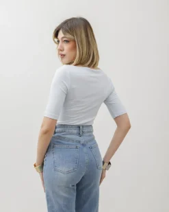 Maglia con scollo e manica midi – 8159