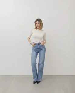 Maglia con scollo e manica midi – 8159