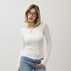 Maglia in costina con scollo – 1582