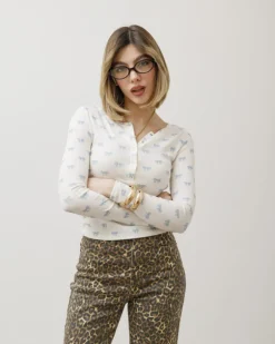 Maglia in cotone con fiocchetti – 61835