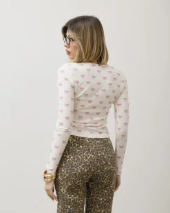 Maglia in cotone con fiocchetti – 61835