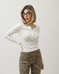 Maglia in cotone con fiocchetti – 61835