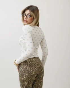 Maglia in cotone con fiocchetti – 61835
