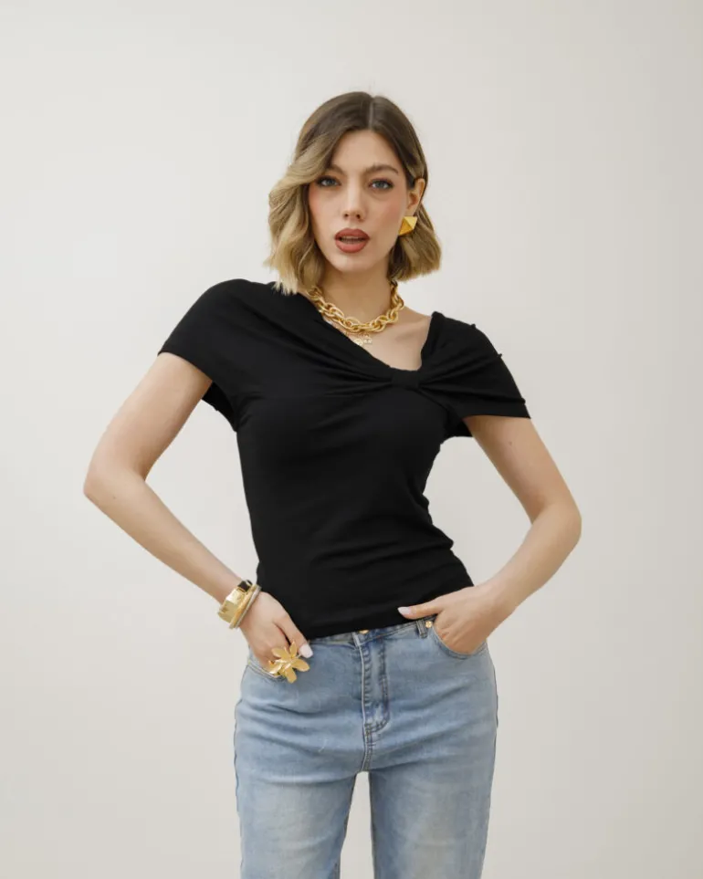 Maglia in cotone con nodo – 8184
