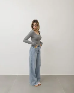 Maglia in cotone scollo quadrato – 7838