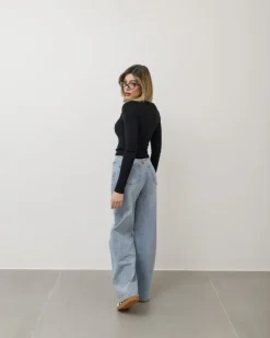 Maglia in cotone scollo quadrato – 7838
