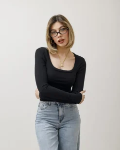 Maglia in cotone scollo quadrato – 7838