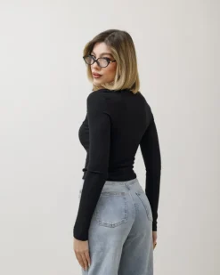 Maglia in cotone scollo quadrato – 7838