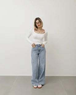 Maglia in cotone scollo quadrato – 7838