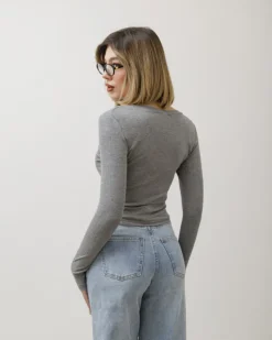 Maglia in cotone scollo quadrato – 7838