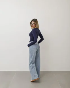 Maglia in cotone scollo quadrato – 7838