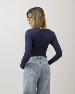 Maglia in cotone scollo quadrato – 7838