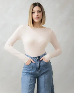 Maglia in misto cashmere con scollo – 21808