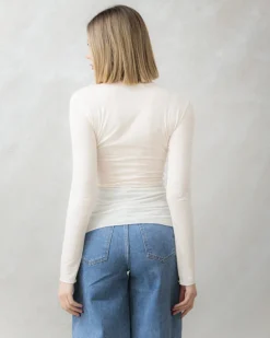 Maglia in misto cashmere con colletto – 21810