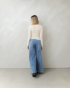Maglia in misto cashmere con scollo – 21808