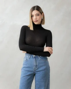 Maglia in misto cashmere con colletto – 21810