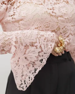 Maglia in pizzo con colletto – 18189