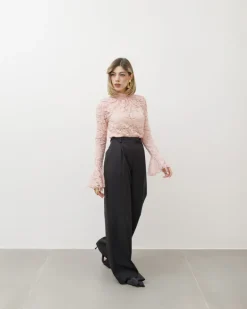 Maglia in pizzo con colletto – 18189