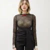 Maglia in pizzo con fiocco – H4611