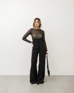 Maglia in pizzo con fiocco – H4611