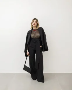 Maglia in pizzo con fiocco – H4611