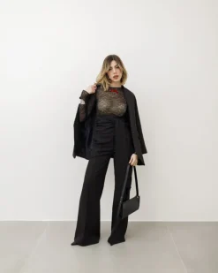 Maglia in pizzo con fiocco – H4611