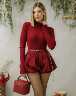 Maglione aderente con colletto – 74045
