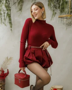 Maglione aderente con colletto – 74045
