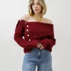 Maglione con scollo e bottoni – 24693