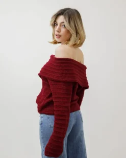 Maglione con scollo e bottoni – 24693