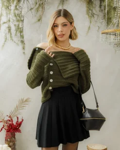 Maglione con scollo e bottoni – 24693