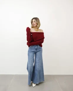Maglione con scollo e bottoni – 24693