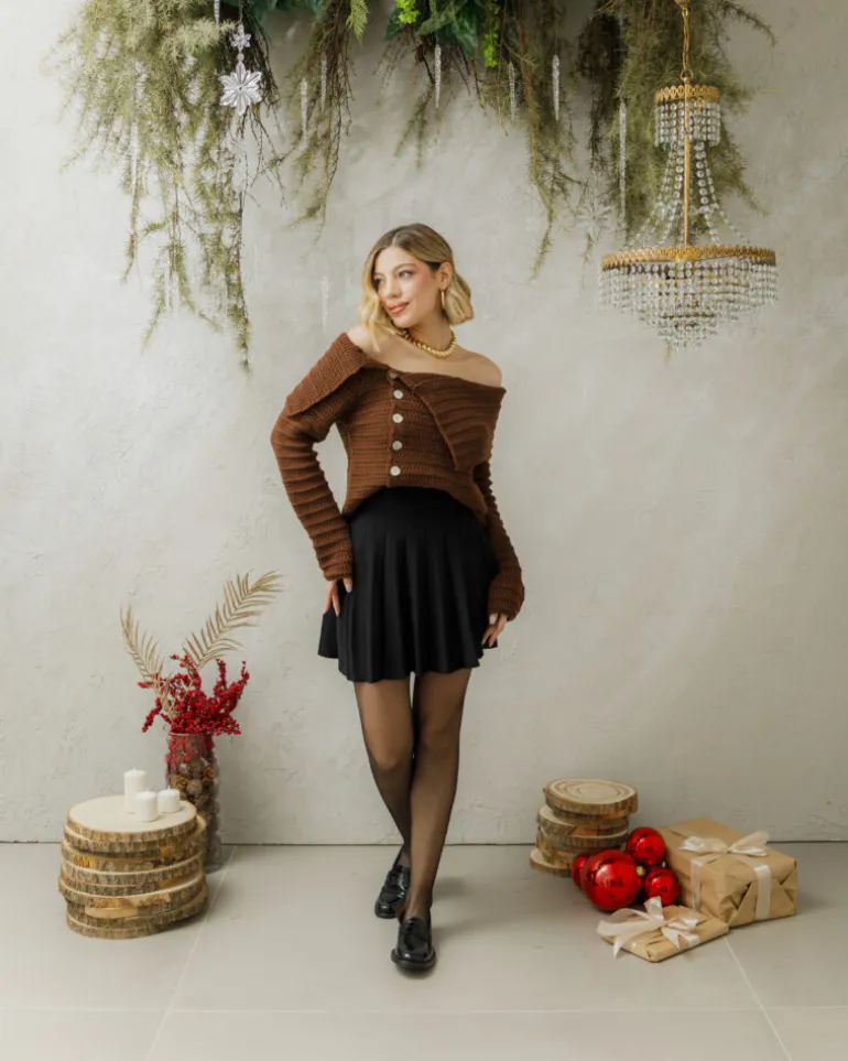 Maglione con scollo e bottoni – 24693