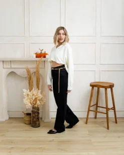 Maglione crop con cappuccio – 60499