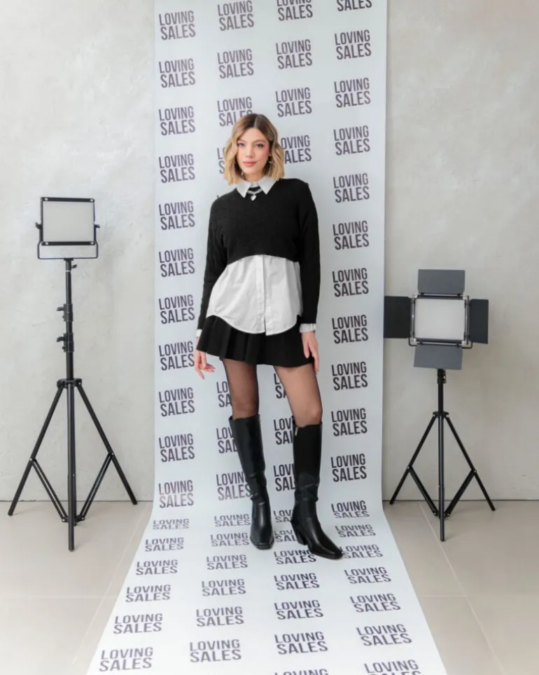 Maglione crop lavorato – 6021